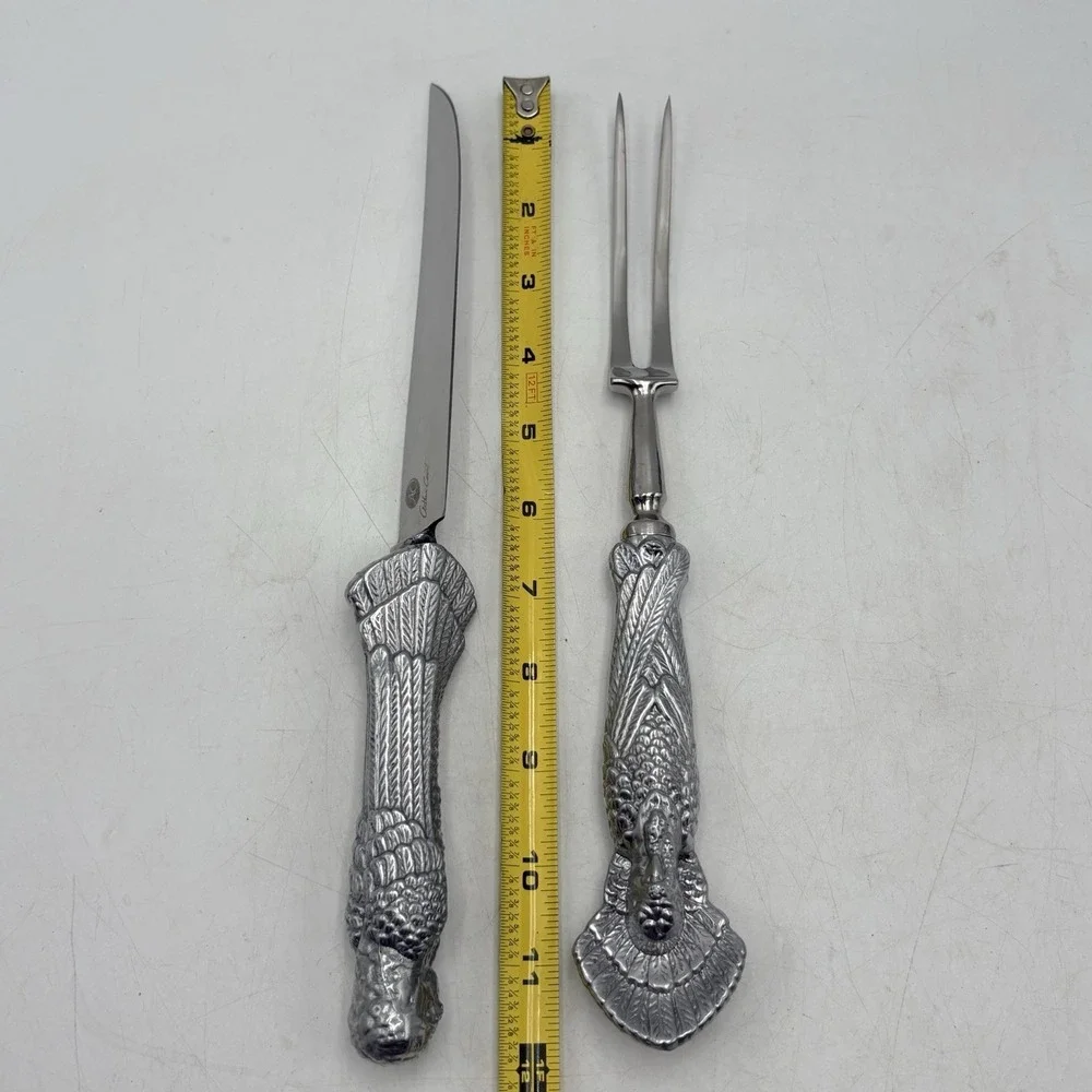 Arthur Court Turkey Carving Serving Knife & Fork